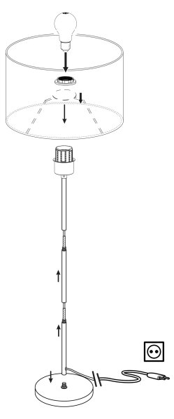 Eglo 99046 - Stojací lampa MASERLO 1xE27/40W/230V