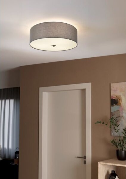 Eglo 55277 - Stropní svítidlo PASTERI 3xE27/25W/230V pr. 47,5 cm šedá