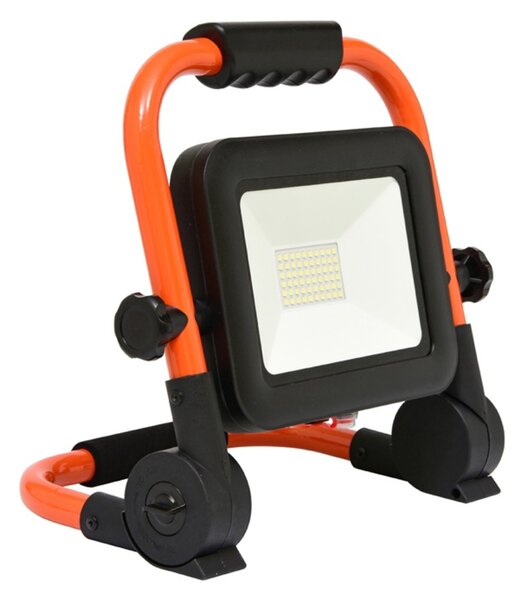 Ecolite LED reflektor AKU, 30W, 4000K, 3.7V/12Ah, IP65, oranž RMLED-30W/ORA/AKU