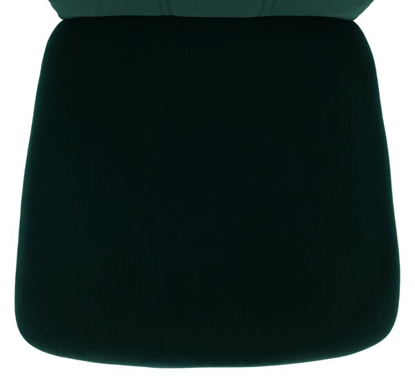 KONDELA Jídelní židle, smaragdová Velvet látka / chrom, OLIVA NEW