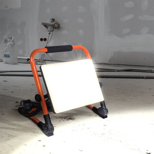 Solight LED reflektor se sklopným stojanem, 50W, 4500lm, 4000K, kabel se zástrčkou, IP65 WM-50W-FEQ