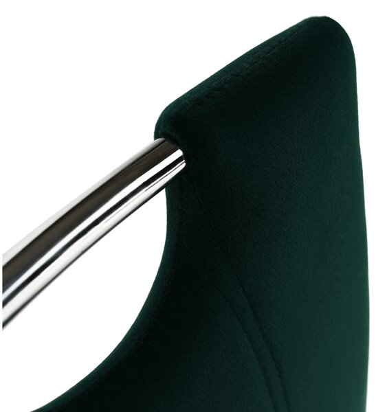 KONDELA Jídelní židle, smaragdová Velvet látka / chrom, OLIVA NEW
