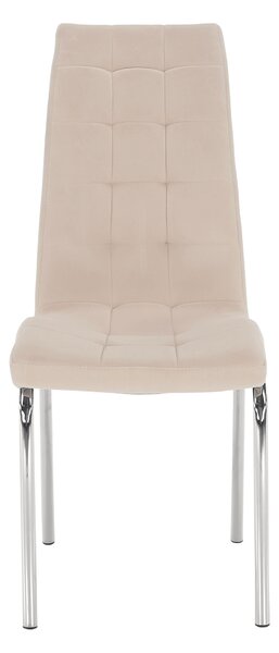 KONDELA Jídelní židle, béžová Dulux / chrom, GERDA NEW