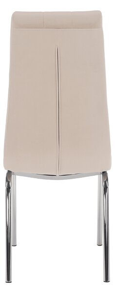 KONDELA Jídelní židle, béžová Dulux / chrom, GERDA NEW