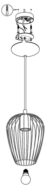 Eglo 49477 - Lustr NEWTOWN 1xE27/60W/230V