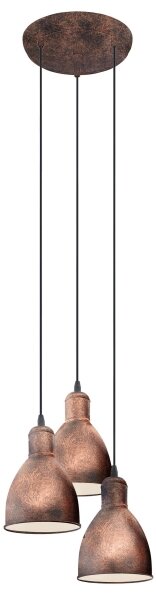 Eglo 49493 - Lustr PRIDDY 1 3xE27/60W/230V