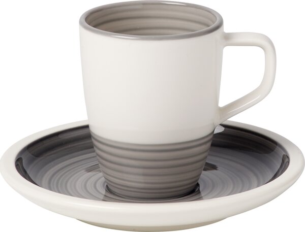 Villeroy&Boch Villeroy & Boch Manufacture Gris šálek s podšálkem na espresso 0,10l/Ø12cm