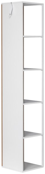 ROHOVÝ REGÁL, přírodní barvy, bílá, železo, 34/185/34 cm MID.YOU - Online Only regály & police, Online Only