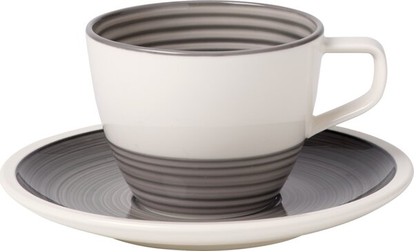Villeroy&Boch Villeroy & Boch Manufacture Gris kávový šálek s podšálkem 0,25l/Ø16cm