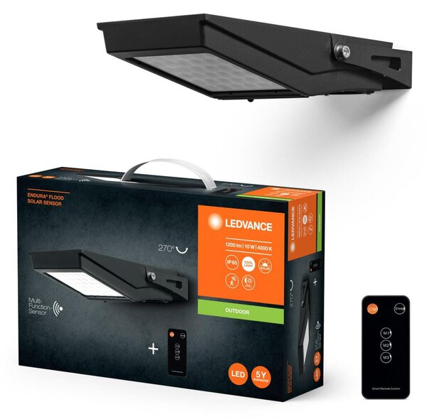 LEDVANCE LED solární reflektor ENDURA Flood Solar 10 W 4000 K 4058075762350
