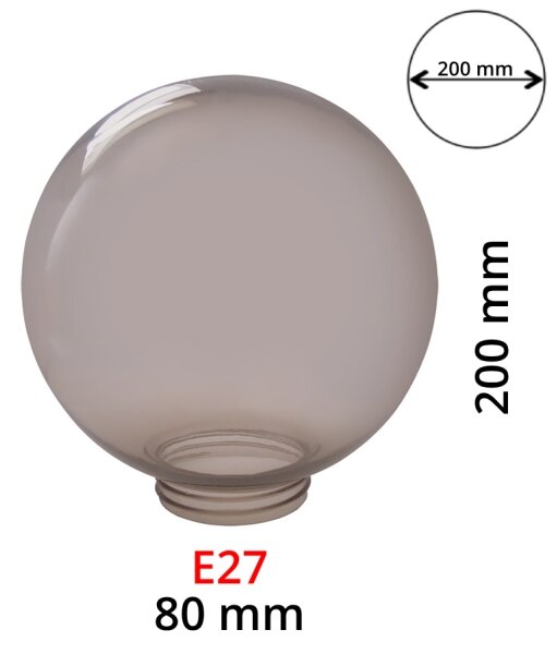Náhradní stínidlo kouřové pro svítidla E27 pr. 20 cm