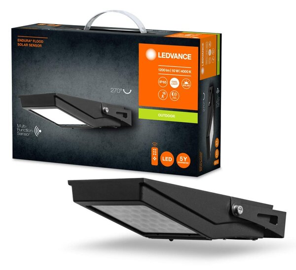 LEDVANCE LED solární reflektor ENDURA Flood Solar 10 W 4000 K 4058075762350