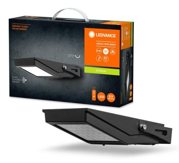 LEDVANCE LED solární reflektor ENDURA Flood Solar 10 W 4000 K 4058075762350
