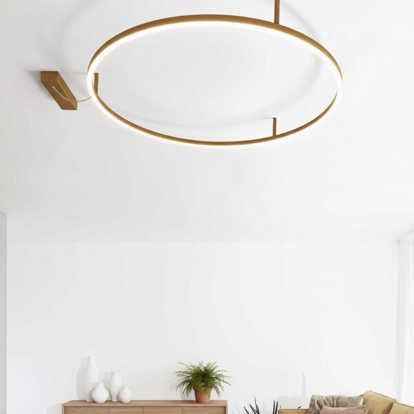 Ideal Lux - LED Stropní svítidlo ORACLE SLIM LED/29W/230V 3000K pr. 50 cm zlatá