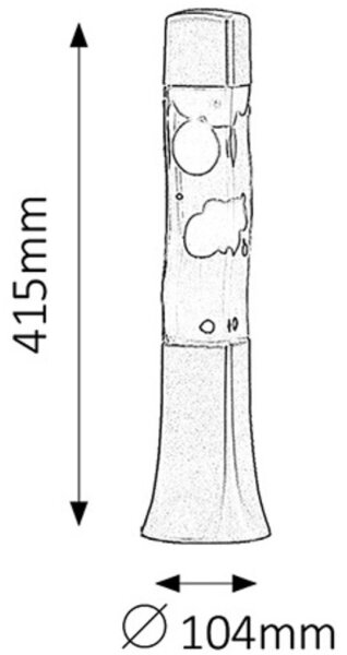 Rabalux 4110 - Lávová lampa MARSHAL 1xE14/25W/230V