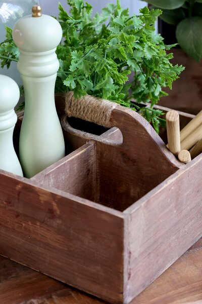 Dřevěný box s přihrádkami Nature