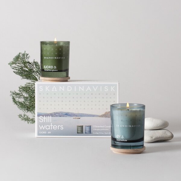 Dárkový set svíček Still Waters – FJORD and ØY – 2 x 65 g