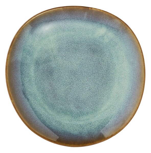 Obědový talíř Green Reactive Glaze
