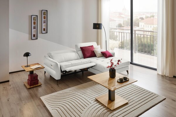 ROHOVÁ SEDAČKA, kůže, krémová Celina Home - Sedací soupravy