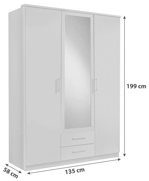 Šatní skříň OSAKA šířka: 135cm