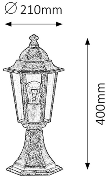Rabalux 8236 - Venkovní lampa VELENCE 1xE27/60W/230V