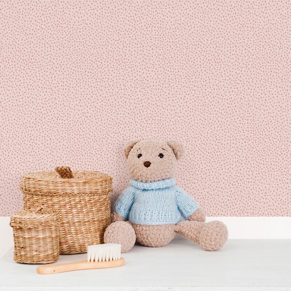 Vliesová tapeta na zeď, růžová, kapky, flíčky, 294-1, Enzo, ICH Wallcoverings