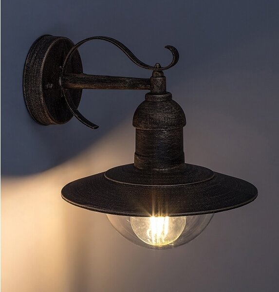 BRILAGI - Venkovní nástěnné svítidlo MOLDE 1xE27/60W/230V IP44 bronzová/patina