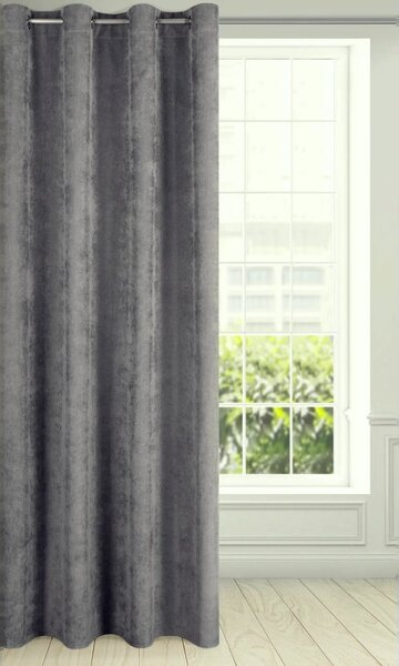 Kusový závěs s očky Elisa - šedohnědý 250 x 140