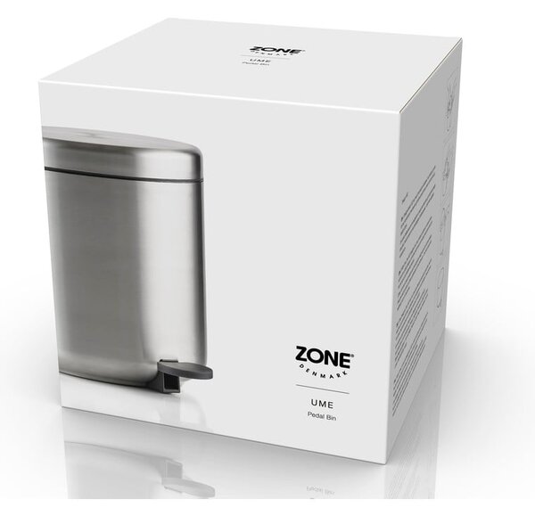 Nášlapný odpadkový koš z nerezové oceli v matně stříbrné barvě 4 l Ume – Zone