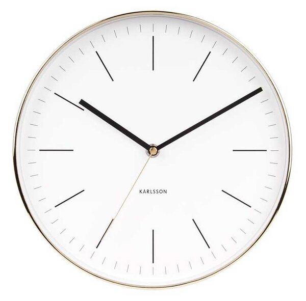 KARLSSON Nástěnné hodiny Mr. White 27,5 x 27,5 cm