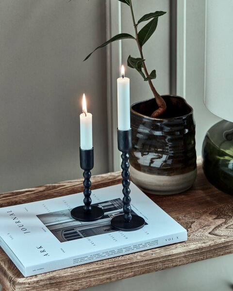 Železný svícen Mala Black 13,5 cm