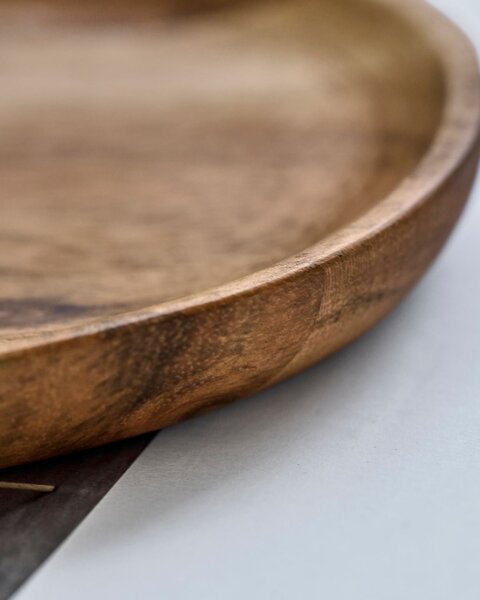 Dřevěný podnos Acacia Oval – set 2 ks