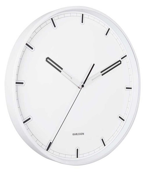 KARLSSON Nástěnné hodiny Dipped bílé 40 x 40 cm