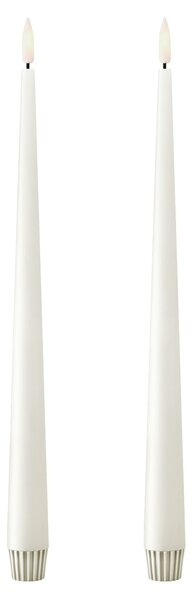 LED svíčka Taper 30 cm / 10 Silky – set 2 ks