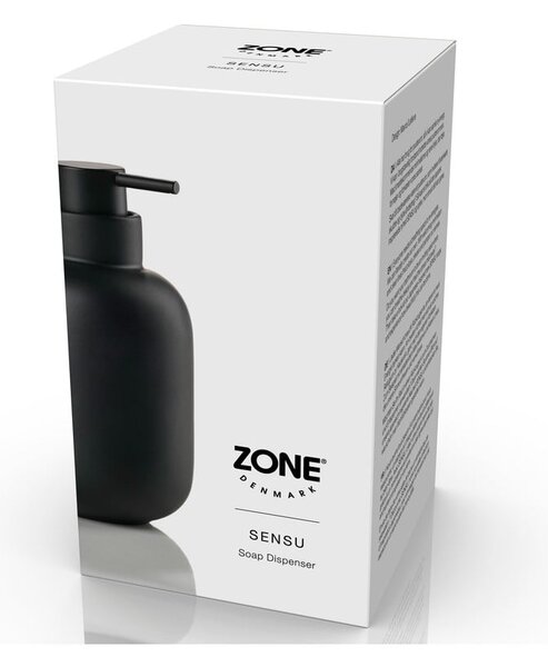 Černý kameninový dávkovač mýdla 300 ml Sensu – Zone