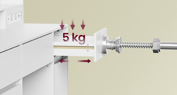 SONGMICS Toaletní stolek s LED osvětlením a nabíjecí stanicí Vasagle Brill 107 cm bílý