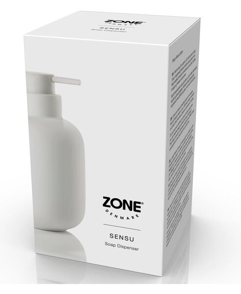 Bílý kameninový dávkovač mýdla 300 ml Sensu – Zone