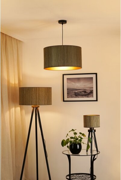Brilagi - Stolní lampa BOSTON ROLLER 1xE27/15W/230V hnědá/zlatá