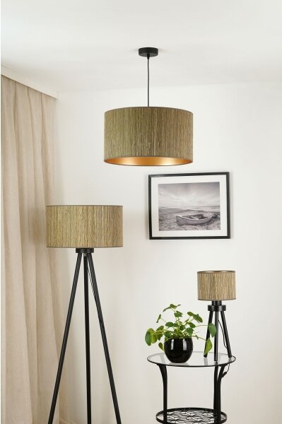 Brilagi - Stolní lampa BOSTON ROLLER 1xE27/15W/230V hnědá/zlatá
