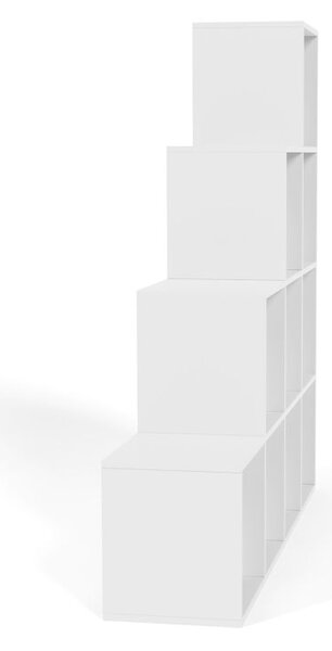 MIADOMODO Stupňovitý regál velký, volně stojící, bílý