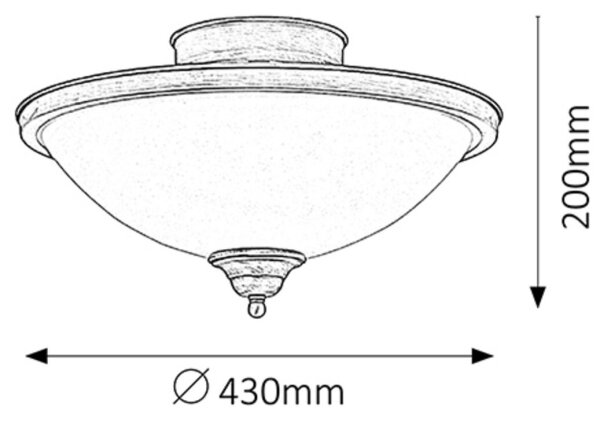 Rabalux 2759 - Stropní svítidlo ELISETT 2xE14/40W/230V