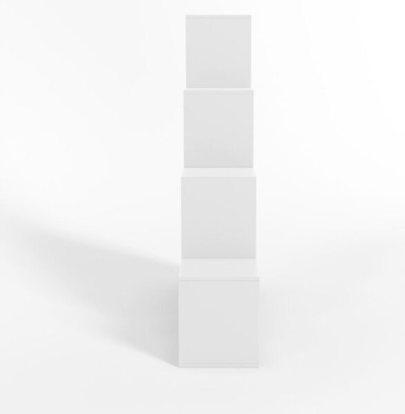 MIADOMODO Stupňovitý regál velký, volně stojící, bílý