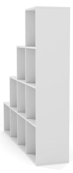 MIADOMODO Stupňovitý regál velký, volně stojící, bílý