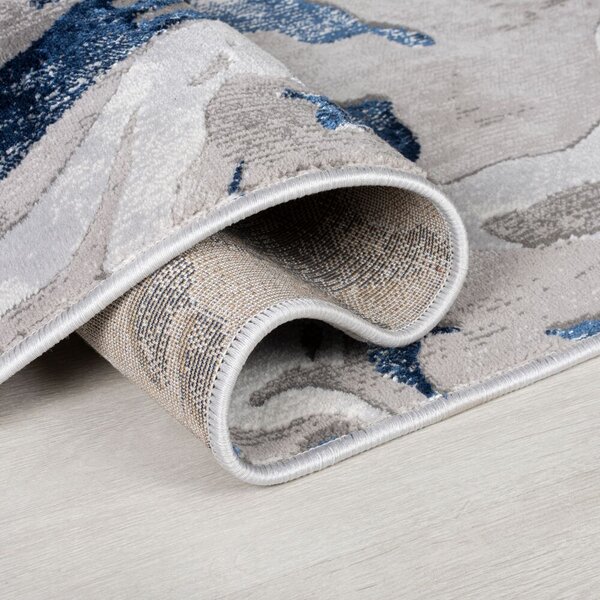 Flair Rugs, Běhoun Eris Marbled Navy, 60x230, modrá, chodba / předsíň