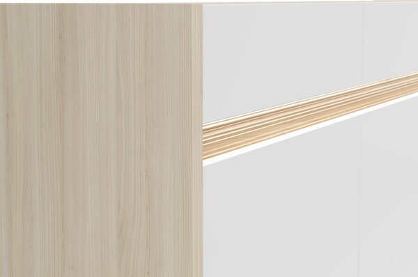 ŠIROKÁ KOMODA, bílá, barvy dubu, 173,5/80,8/42 cm Hom`in - Široké komody