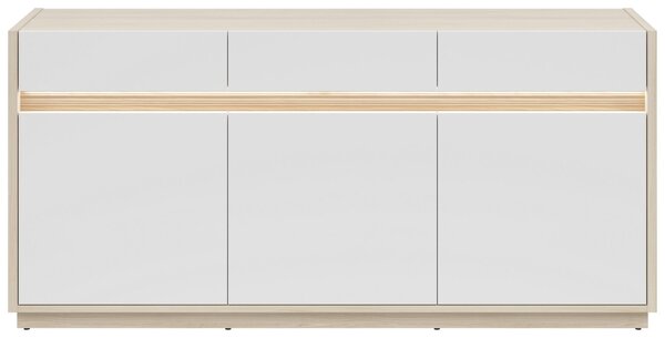 ŠIROKÁ KOMODA, bílá, barvy dubu, 173,5/80,8/42 cm Hom`in - Široké komody