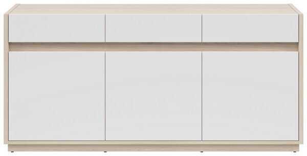 ŠIROKÁ KOMODA, bílá, barvy dubu, 173,5/80,8/42 cm Hom`in - Široké komody