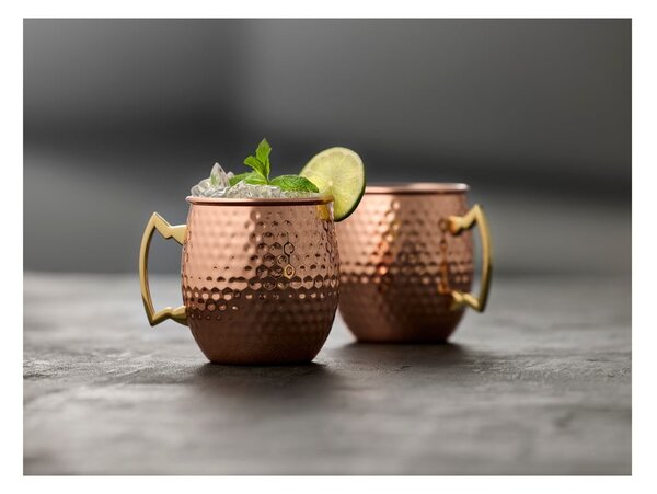 Ocelové hrnky v sadě 2 ks v měděné barvě 400 ml Moscow Mule – Lyngby Glas