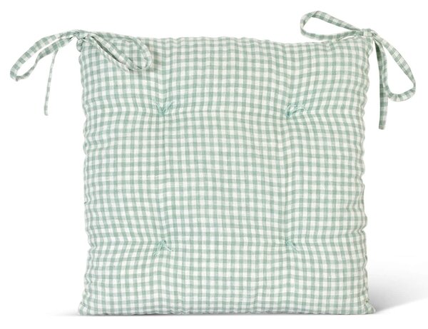 Prošívaný podsedák Oaksey Rosemary Linen 40 × 40 cm