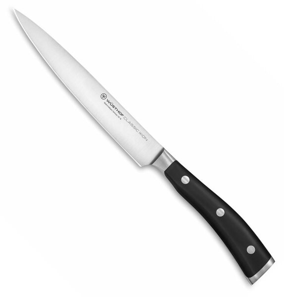 Nůž na šunku CLASSIC IKON 16 cm - Wüsthof Dreizack Solingen (Plátkovací nůž CLASSIC IKON 16 cm, dárkové balení - Wüsthof Dreizack Solingen)
